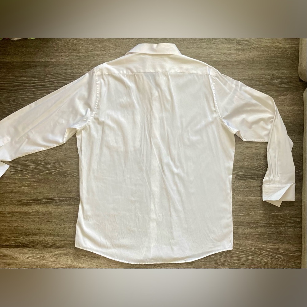 Men’s white french cuff button down dress shirt - Picture 5 of 5